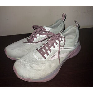 Brooks Women's Running Sneakers 9.5B Ricochet 3 Lace Up Breathable Mesh White